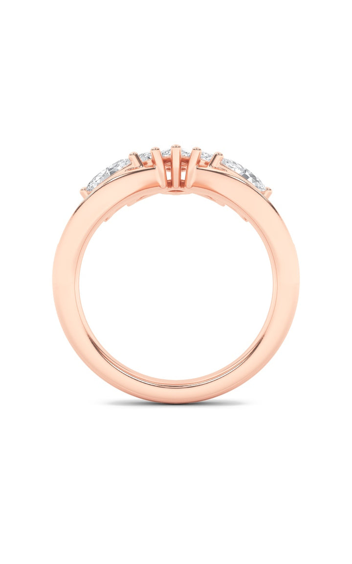 1.5Cttw Marquise Shaped Lab Grown Diamond (F/VVS) Fancy Contour Ring in 14K Gold