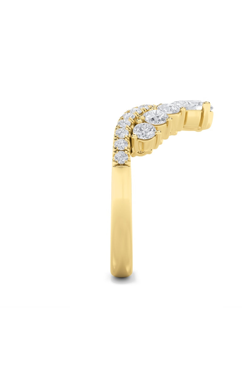 1.5Cttw Pear Shaped Lab Grown Diamond (F/VS) Fancy Contour Ring in 14K Gold