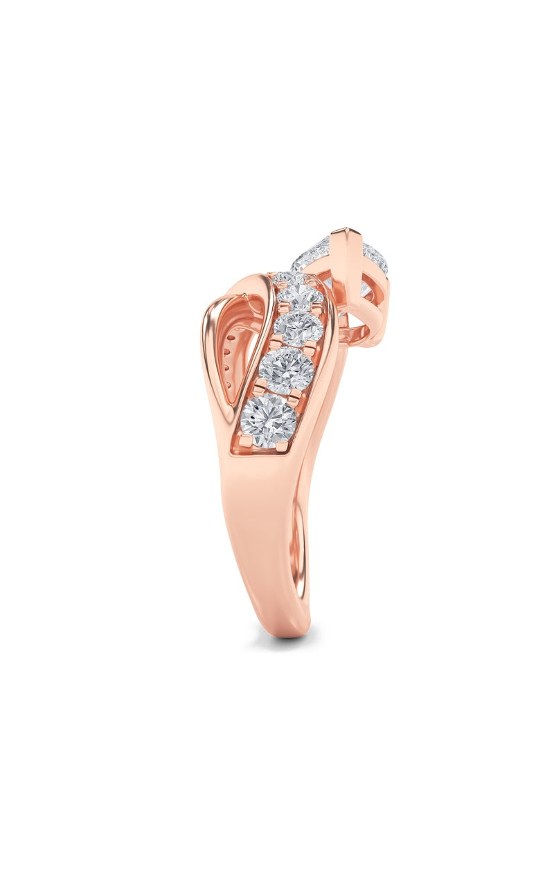 2Cttw Pear Shaped Lab Grown Diamond (F/VS) Fashion AccentedEngagement Ring in 14K Gold