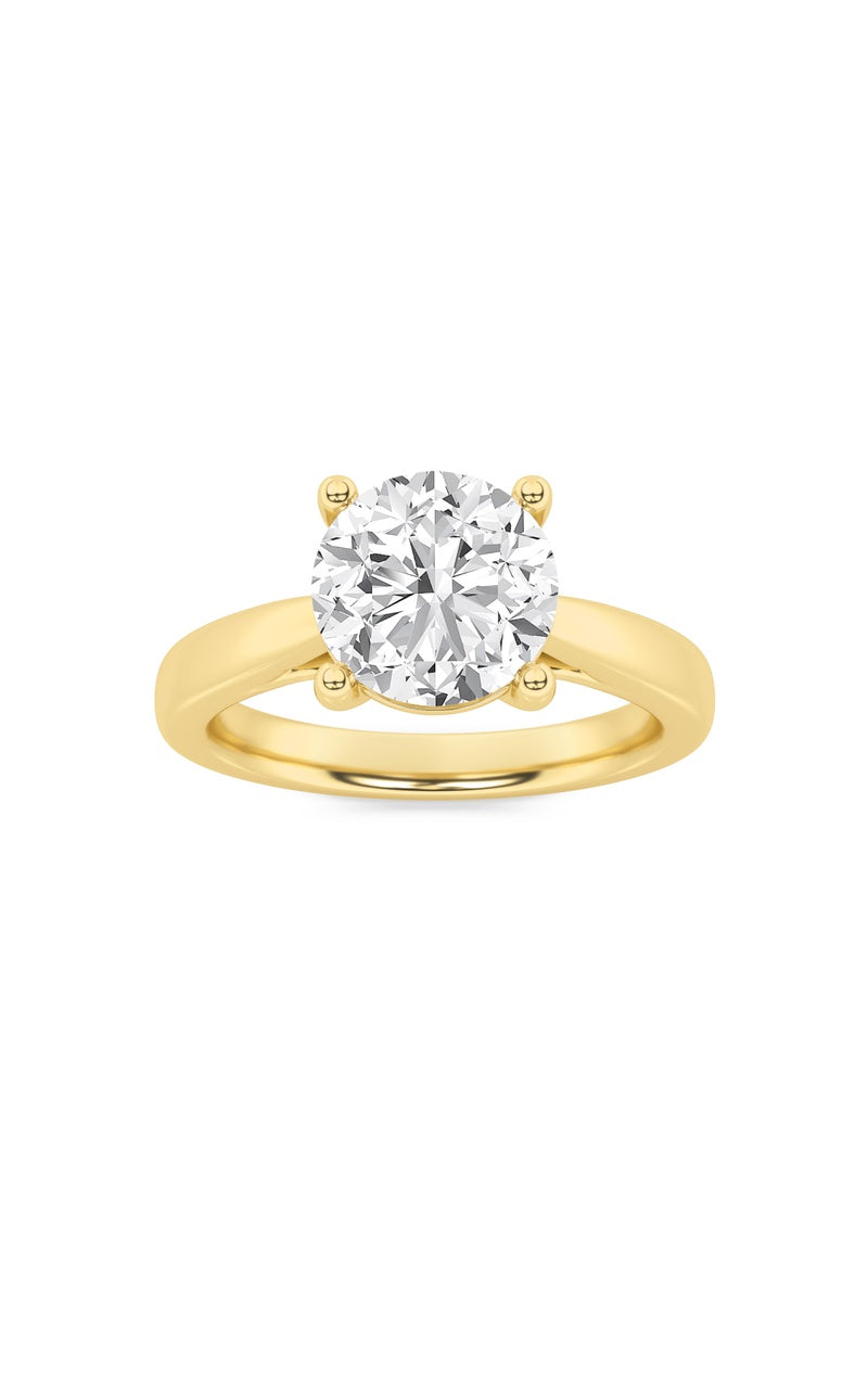 1Cttw Round Shaped Lab Grown Diamond (F/VS) Insert Jacket Ring in 14K Gold