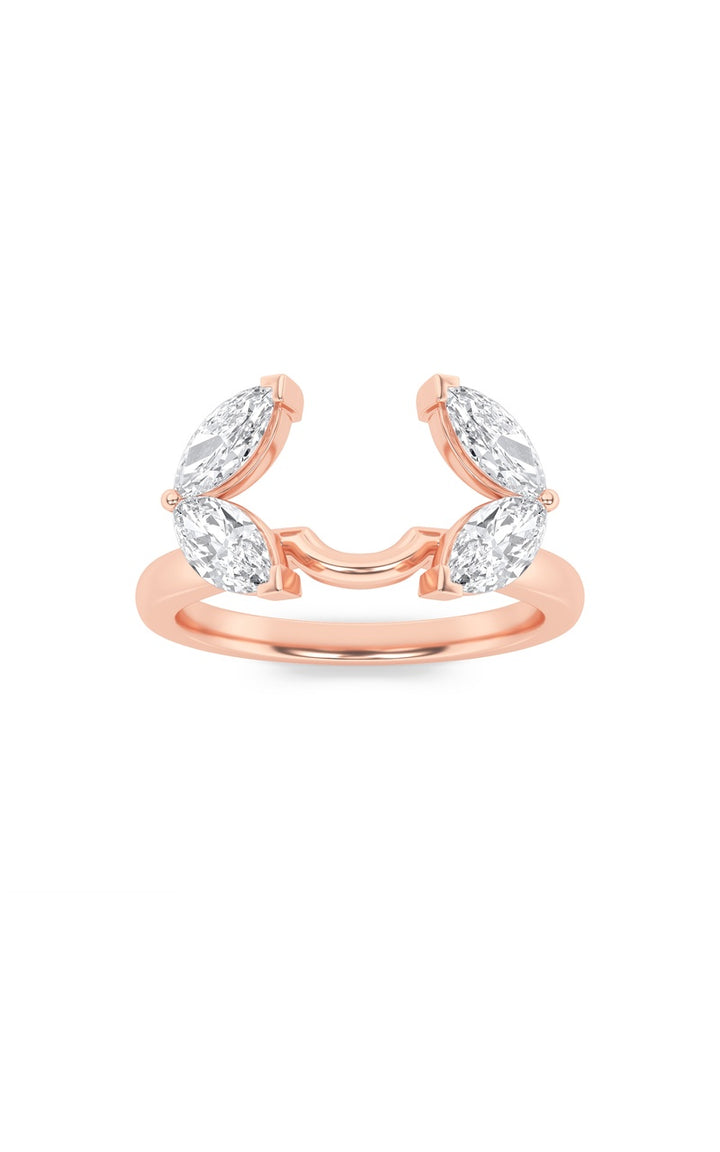 1Cttw Marquise Shaped Lab Grown Diamond (F/VS) Wrap Ring in 14K Gold