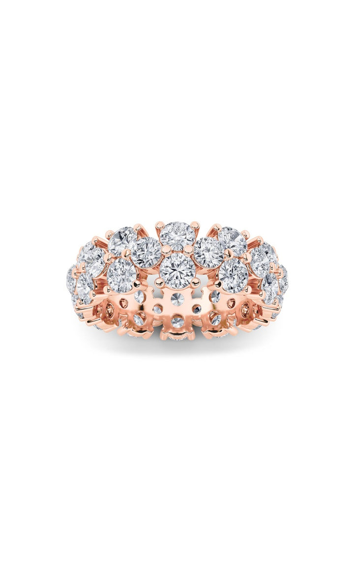 5Cttw Round Shaped Lab Grown Diamond (F/VS) Eternity Band Ring in 14K Gold