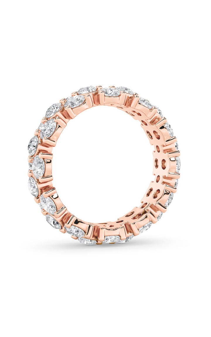 5Cttw Round Shaped Lab Grown Diamond (F/VS) Eternity Band Ring in 14K Gold
