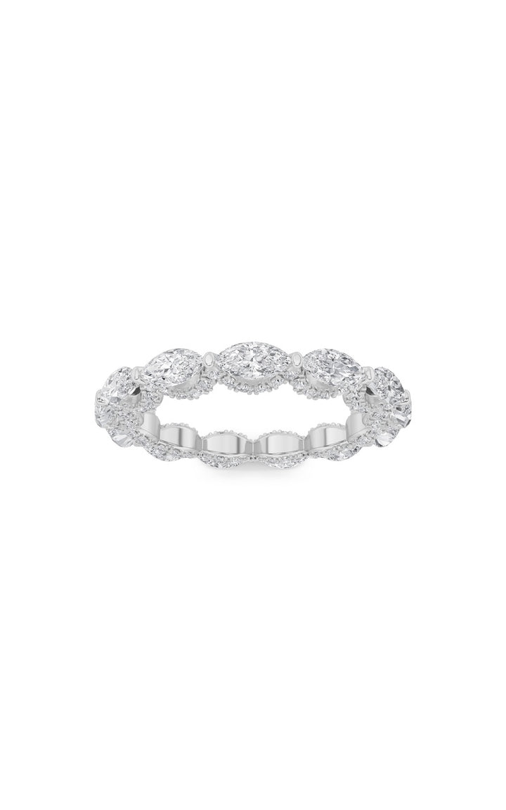 2.5Cttw Marquise Shaped Lab Grown Diamond (F/VS) Eternity Band Ring in 14K Gold