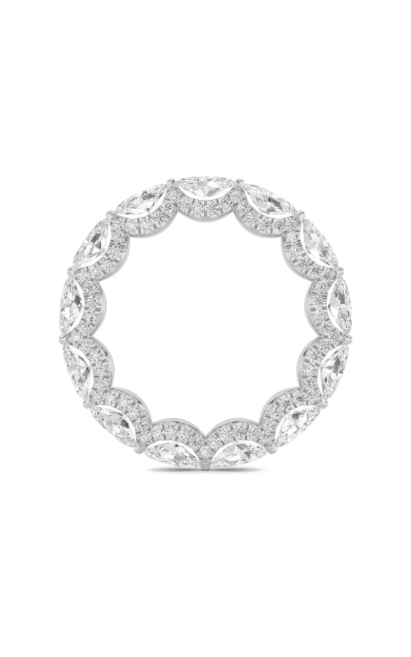 2.5Cttw Marquise Shaped Lab Grown Diamond (F/VS) Eternity Band Ring in 14K Gold