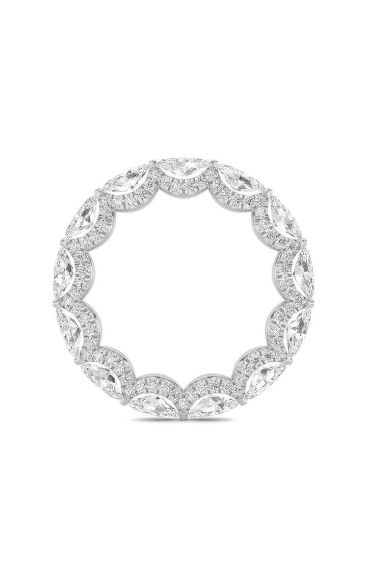2.5Cttw Marquise Shaped Lab Grown Diamond (F/VS) Eternity Band Ring in 14K Gold