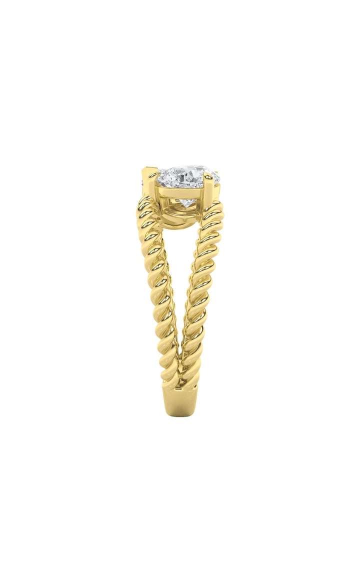2Cttw Pear Shaped Lab Grown Diamond (F/VS) Toi et Moi Fashiion Ring in 14K Gold