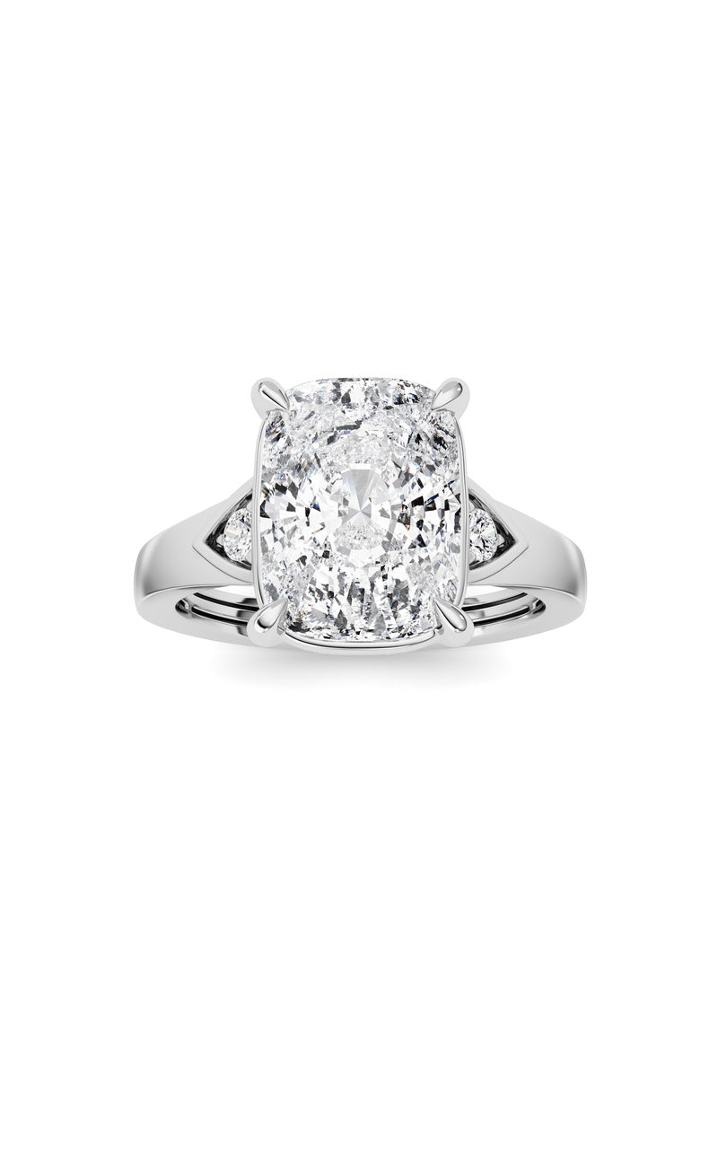 3.25Cttw ELongated Cushion Lab Grown Diamond (F/VS )Ring in 14K Gold