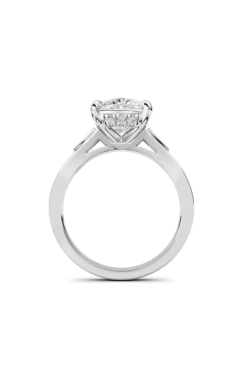 3.25Cttw ELongated Cushion Lab Grown Diamond (F/VS )Ring in 14K Gold