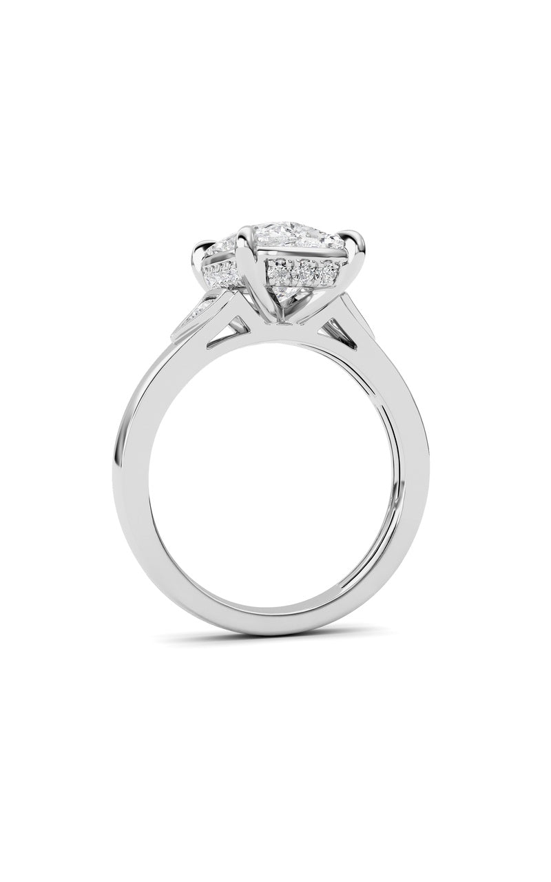 3.25Cttw ELongated Cushion Lab Grown Diamond (F/VS )Ring in 14K Gold