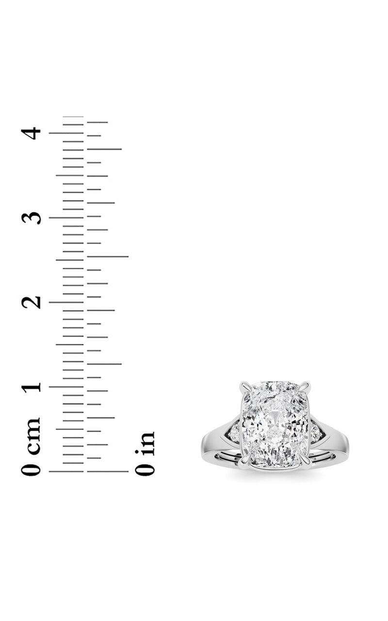 3.25Cttw ELongated Cushion Lab Grown Diamond (F/VS )Ring in 14K Gold
