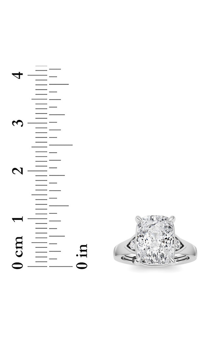 3.25Cttw ELongated Cushion Lab Grown Diamond (F/VS )Ring in 14K Gold