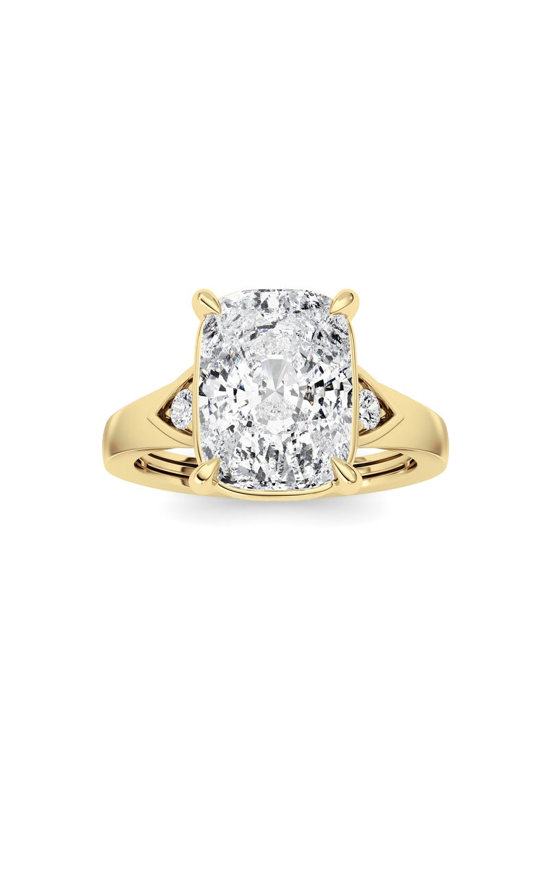3.25Cttw ELongated Cushion Lab Grown Diamond (F/VS )Ring in 14K Gold