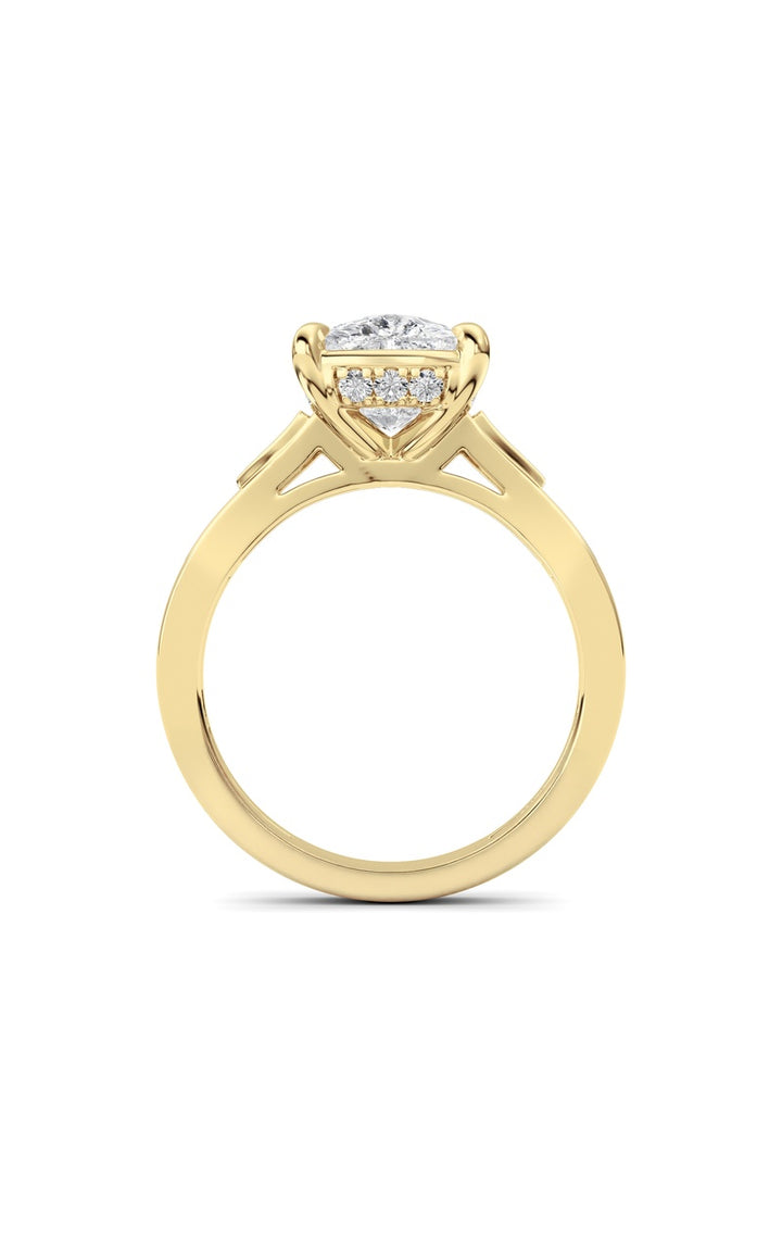 3.25Cttw ELongated Cushion Lab Grown Diamond (F/VS )Ring in 14K Gold