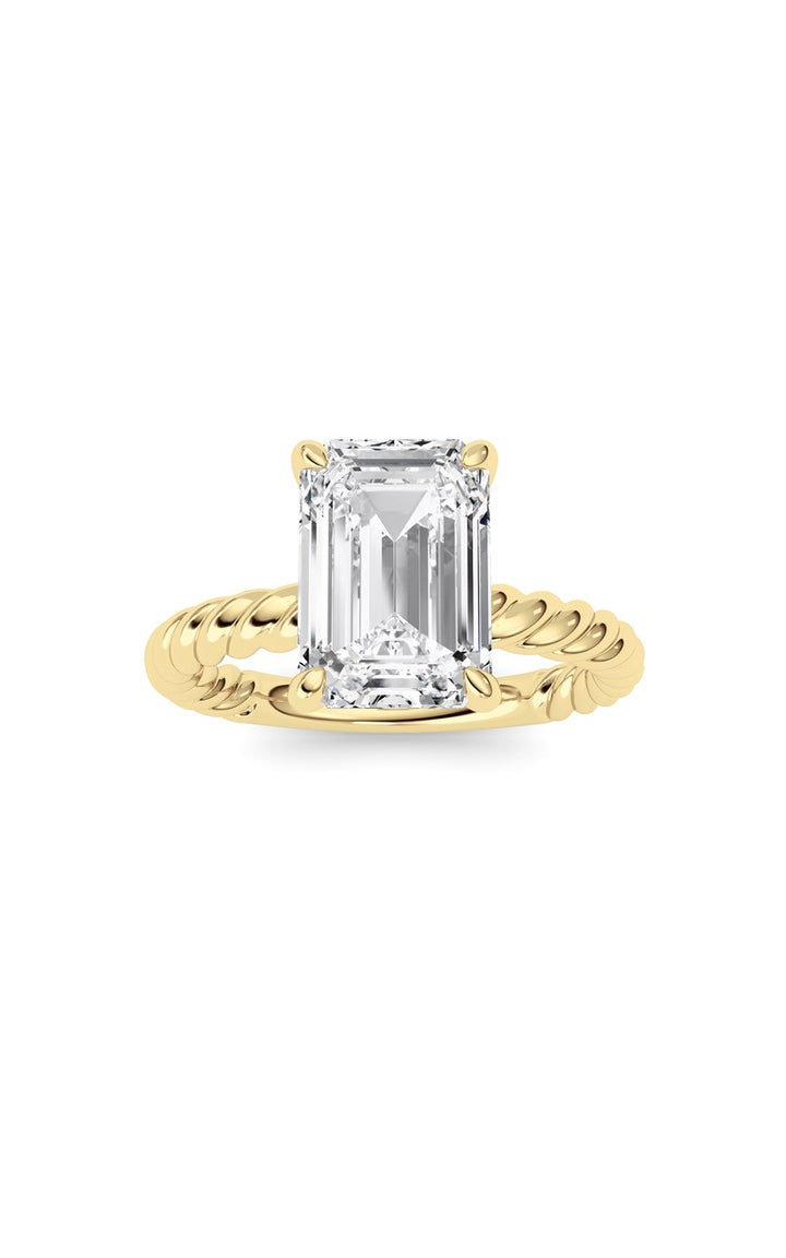 Emerald Lab Grown Diamond (F/VS ) Ring in 14K Gold