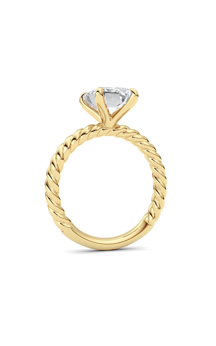 Emerald Lab Grown Diamond (F/VS ) Ring in 14K Gold
