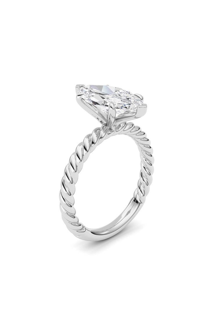 Marquise Lab Grown Diamond (F/VS ) Ring in 14K Gold
