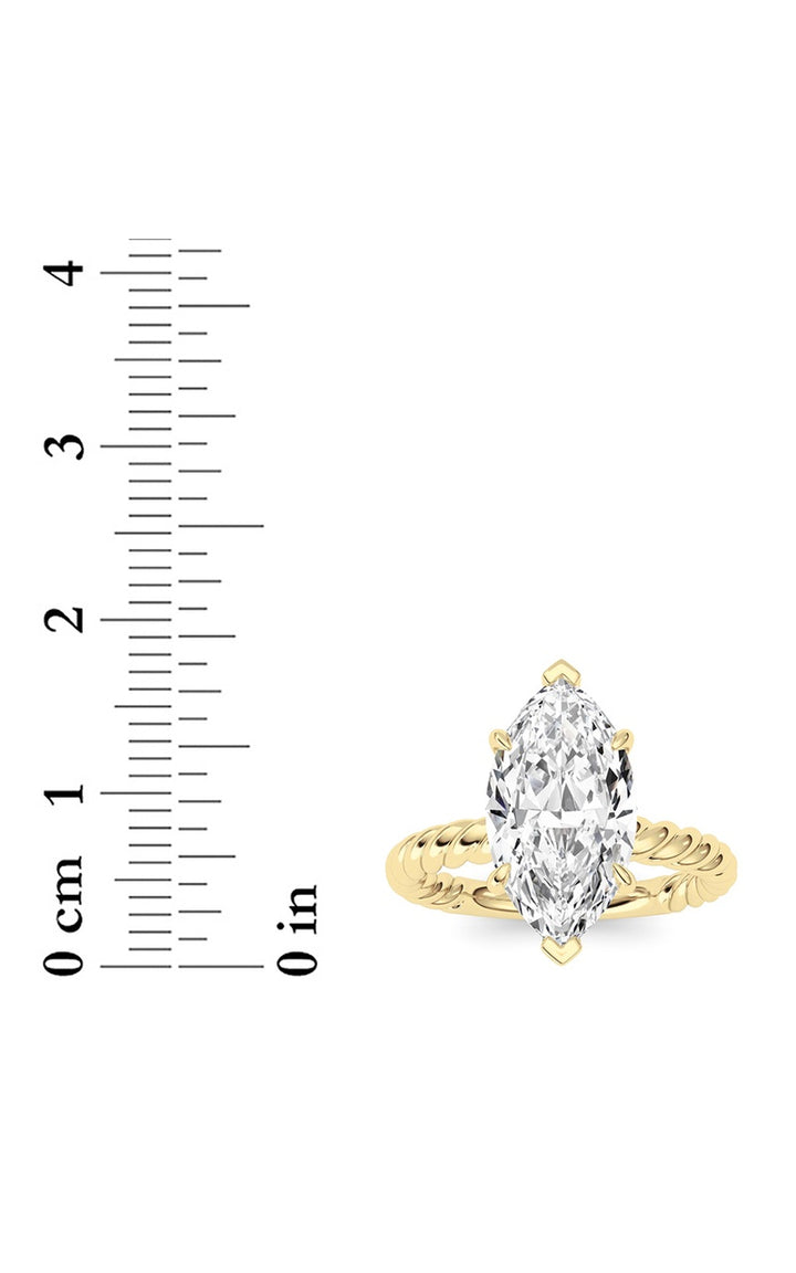 Marquise Lab Grown Diamond (F/VS ) Ring in 14K Gold