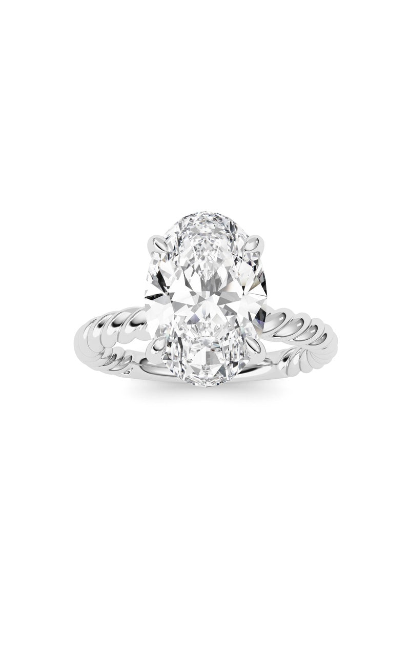 Oval Lab Grown Diamond (F/VS ) Ring in 14K Gold