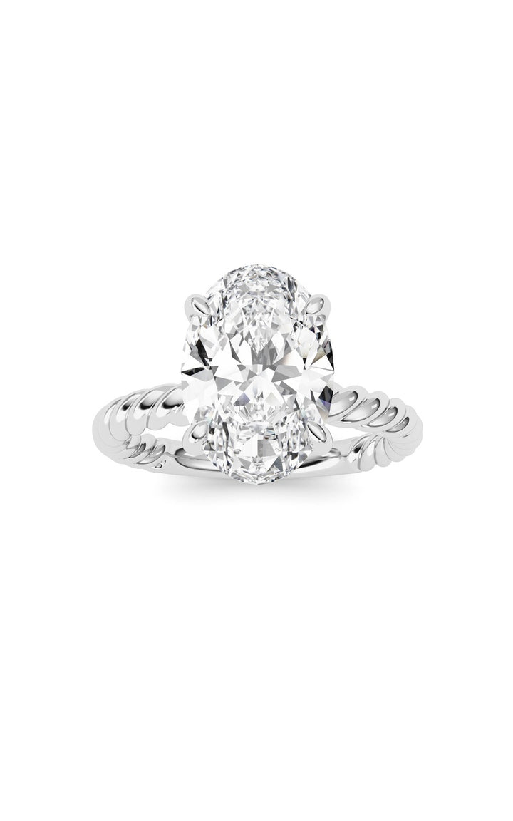 Oval Lab Grown Diamond (F/VS ) Ring in 14K Gold