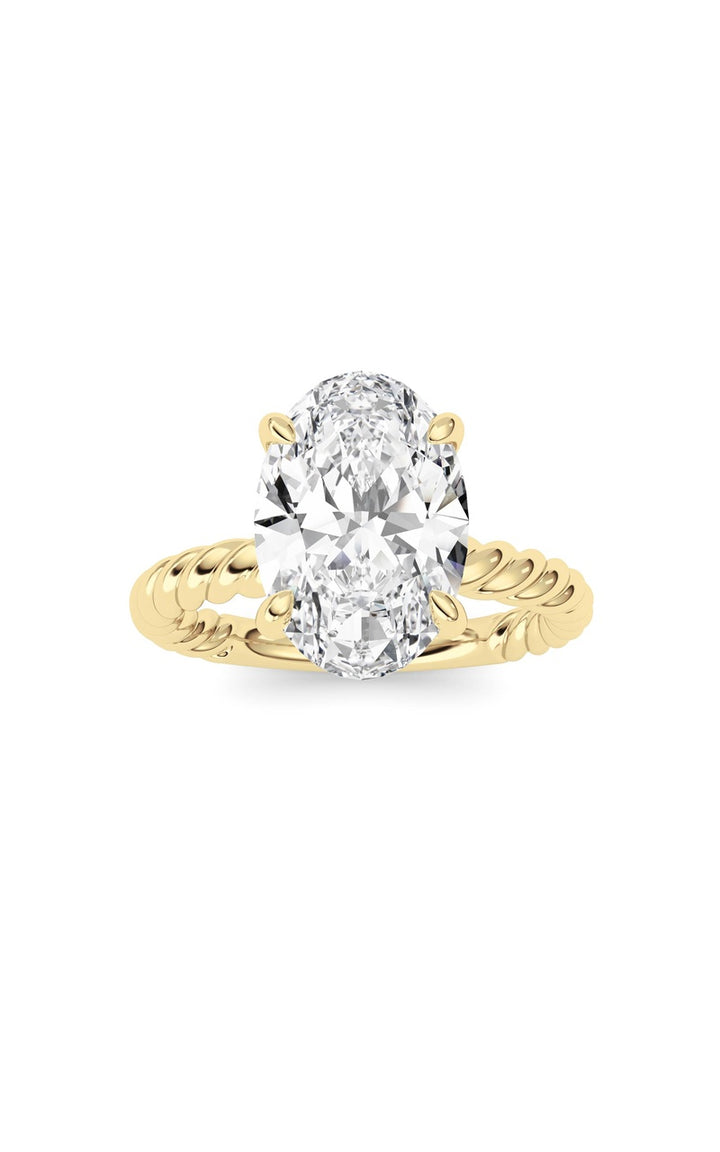 Oval Lab Grown Diamond (F/VS ) Ring in 14K Gold