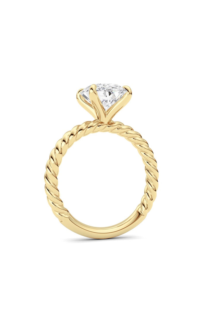Oval Lab Grown Diamond (F/VS ) Ring in 14K Gold