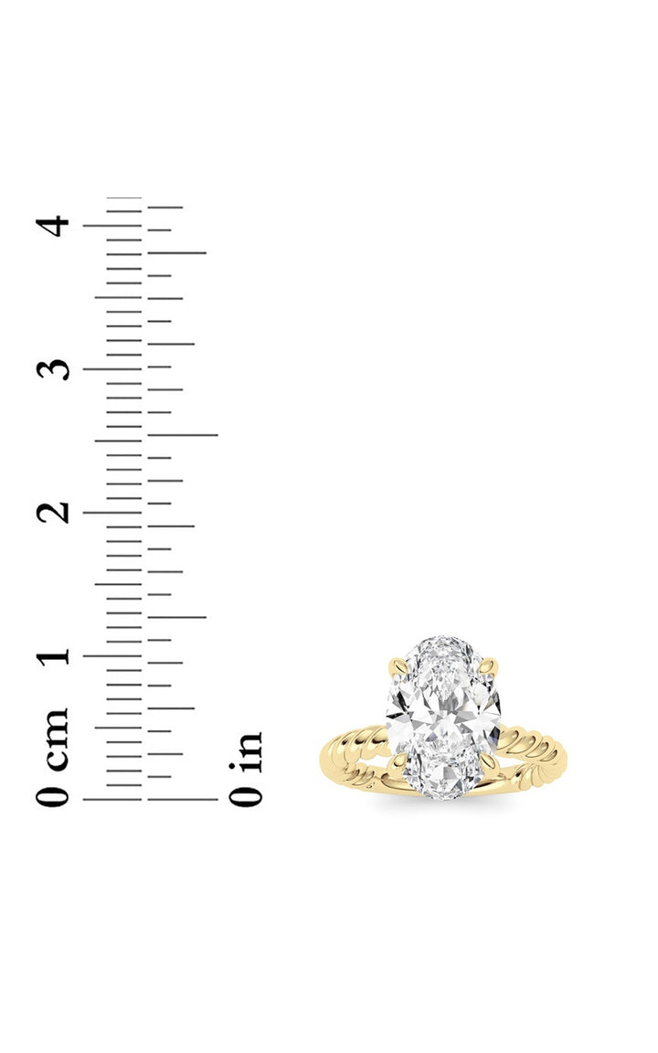 Oval Lab Grown Diamond (F/VS ) Ring in 14K Gold