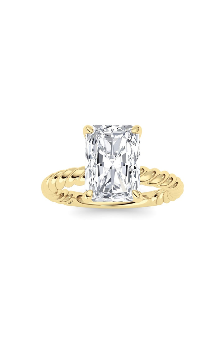 Radiant Lab Grown Diamond (F/VS ) Ring in 14K Gold