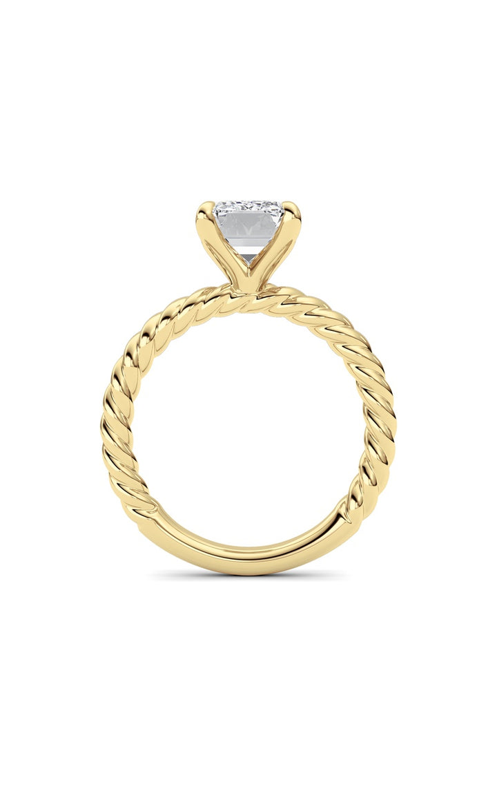 Radiant Lab Grown Diamond (F/VS ) Ring in 14K Gold