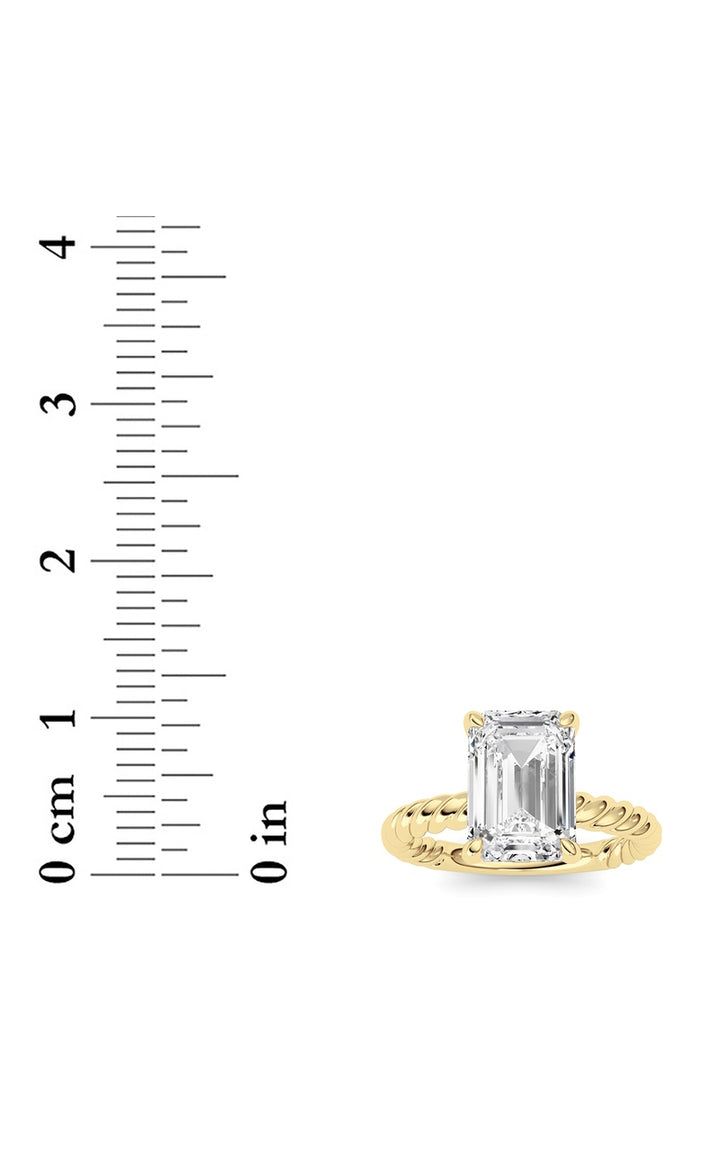 Radiant Lab Grown Diamond (F/VS ) Ring in 14K Gold