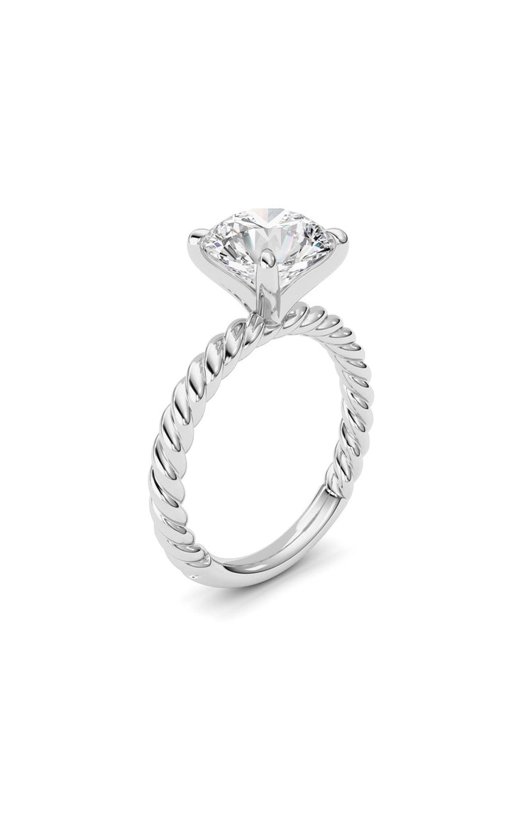 Round Lab Grown Diamond (F/VS ) Ring in 14K Gold