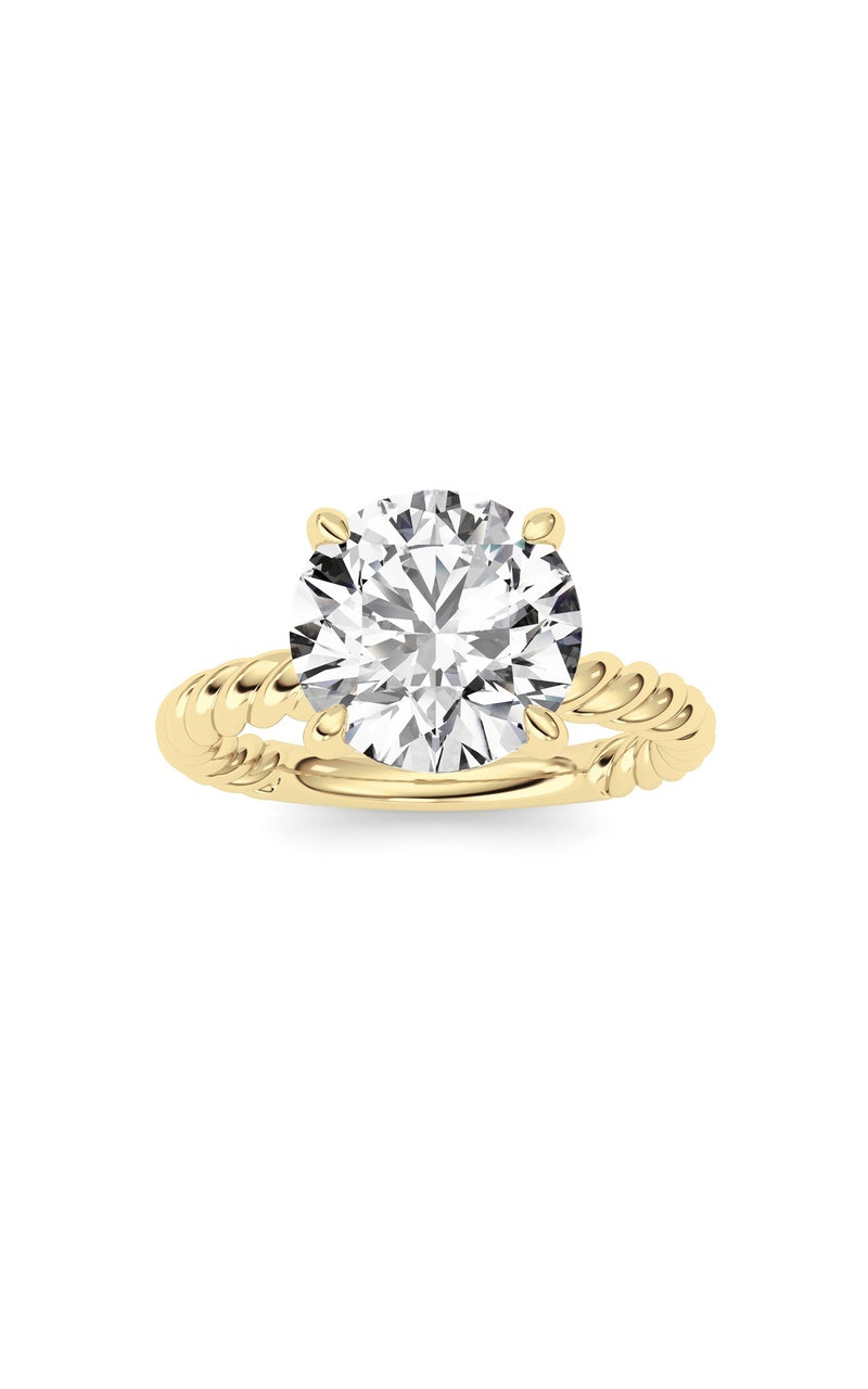 Round Lab Grown Diamond (F/VS ) Ring in 14K Gold