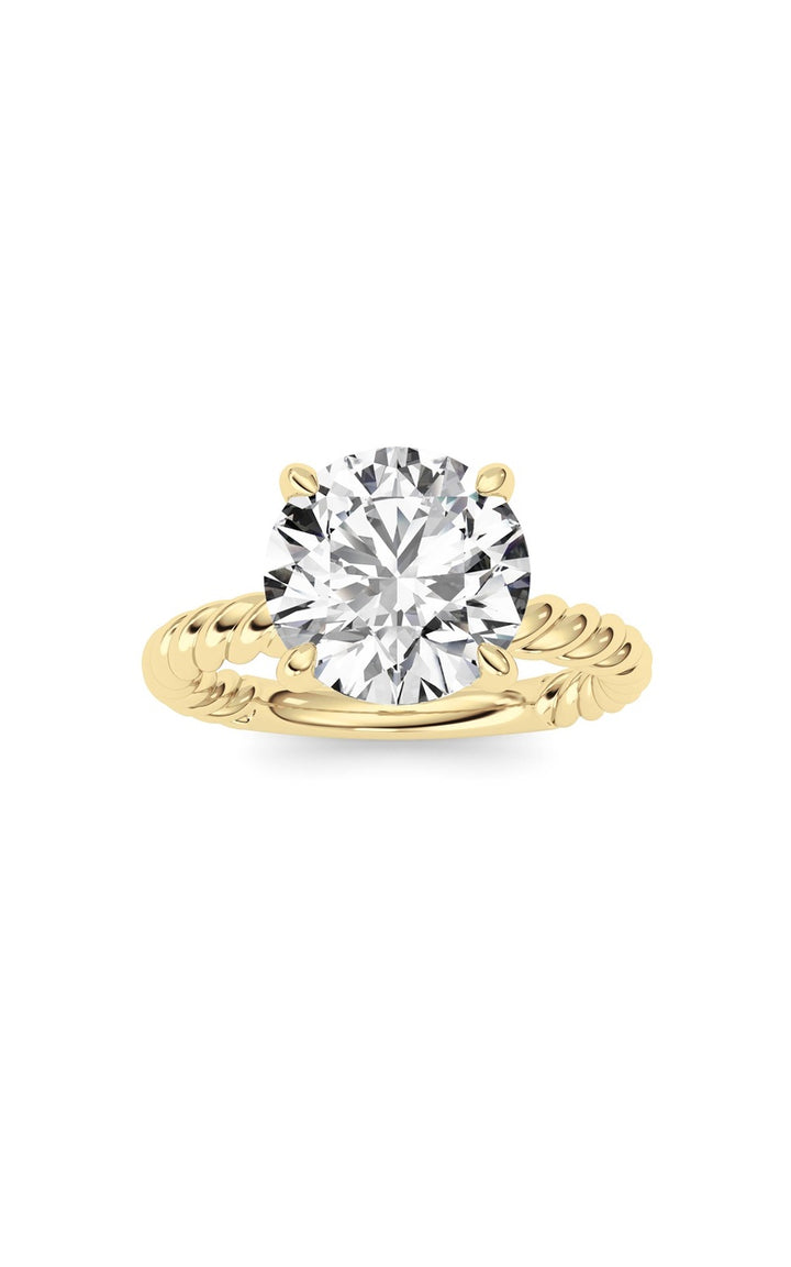 Round Lab Grown Diamond (F/VS ) Ring in 14K Gold