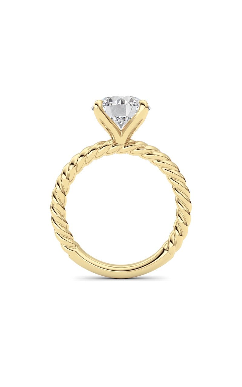 Round Lab Grown Diamond (F/VS ) Ring in 14K Gold