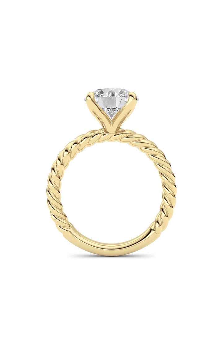 Round Lab Grown Diamond (F/VS ) Ring in 14K Gold