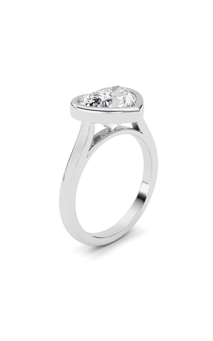 Heart Lab Grown Diamond (F/VS ) Ring in 14K Gold
