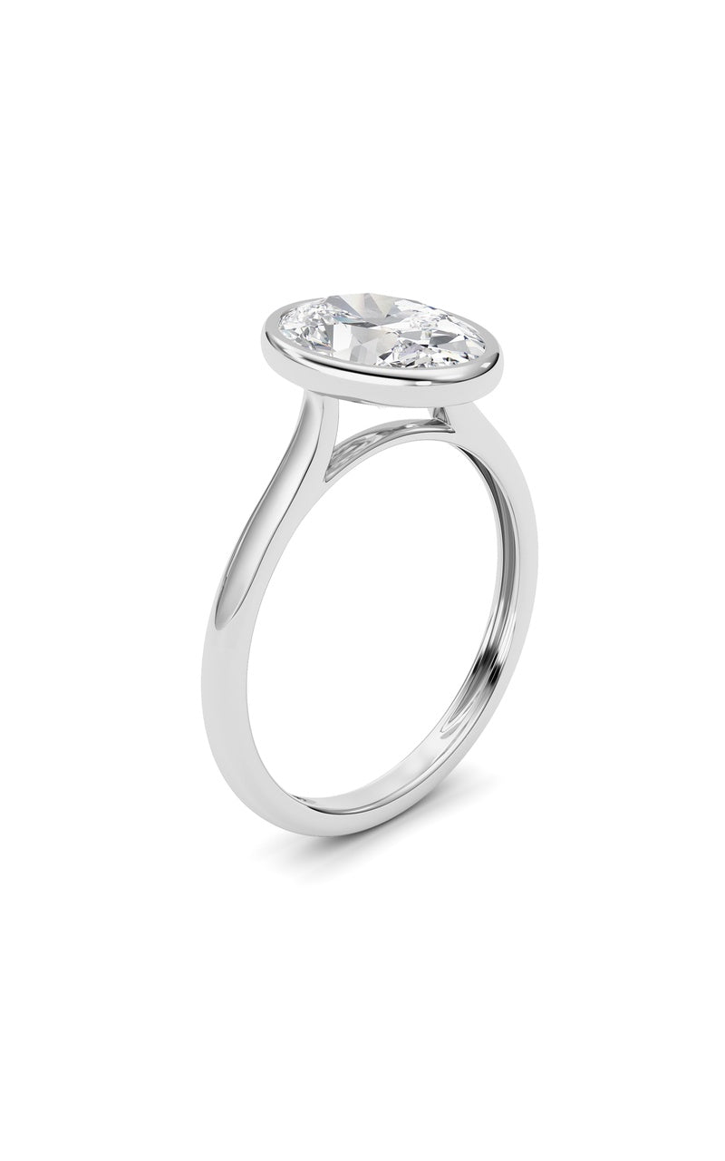 Oval Lab Grown Diamond (F/VS ) Ring in 14K Gold