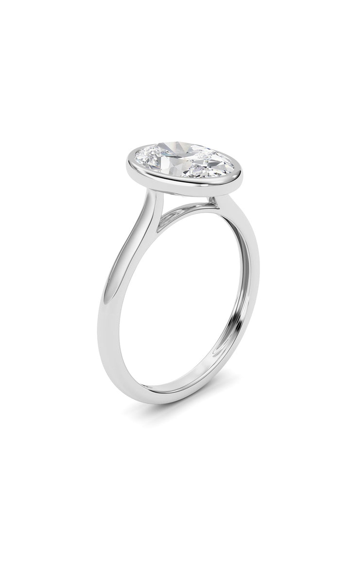 Oval Lab Grown Diamond (F/VS ) Ring in 14K Gold