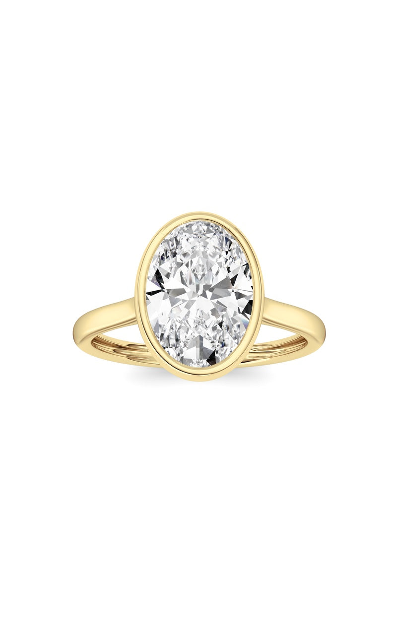 Oval Lab Grown Diamond (F/VS ) Ring in 14K Gold