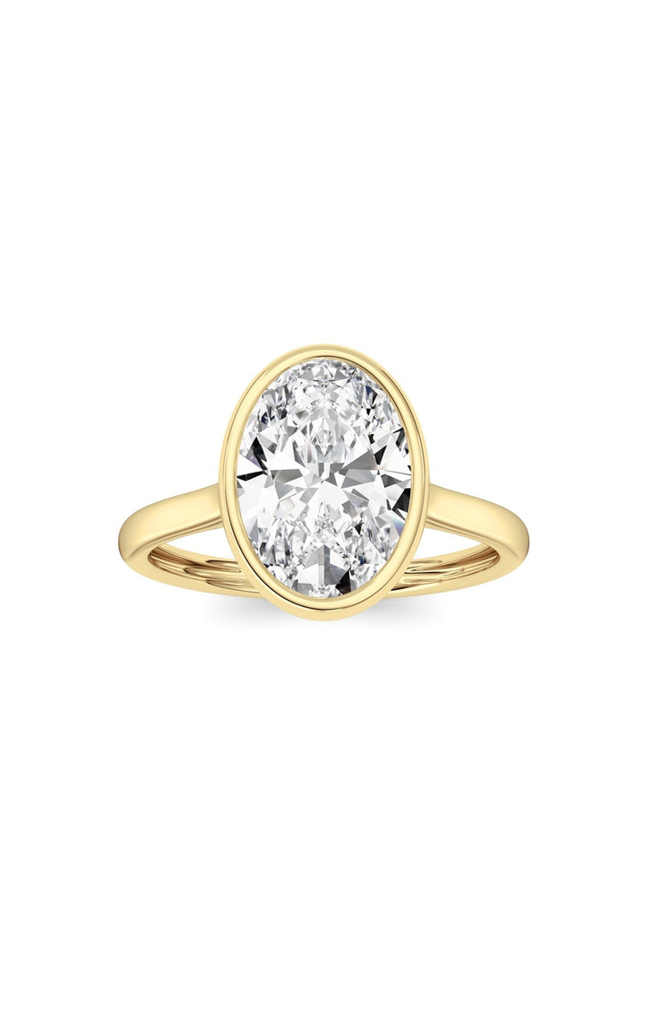 Oval Lab Grown Diamond (F/VS ) Ring in 14K Gold