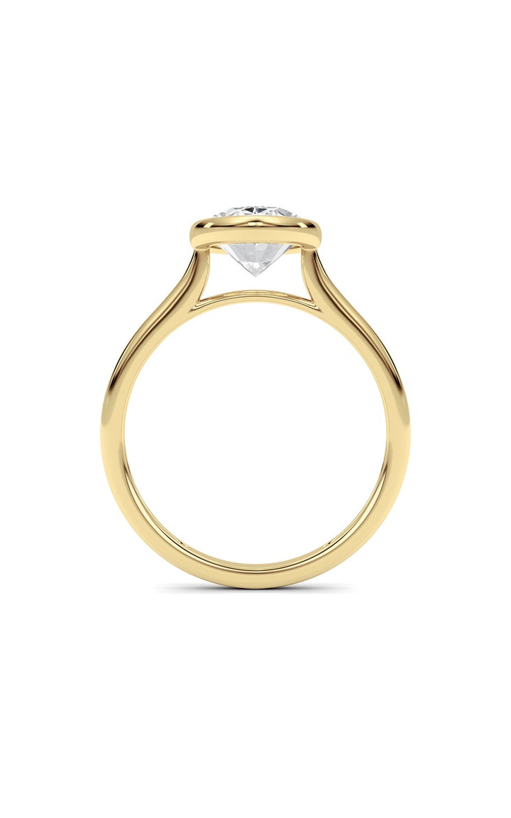 Oval Lab Grown Diamond (F/VS ) Ring in 14K Gold