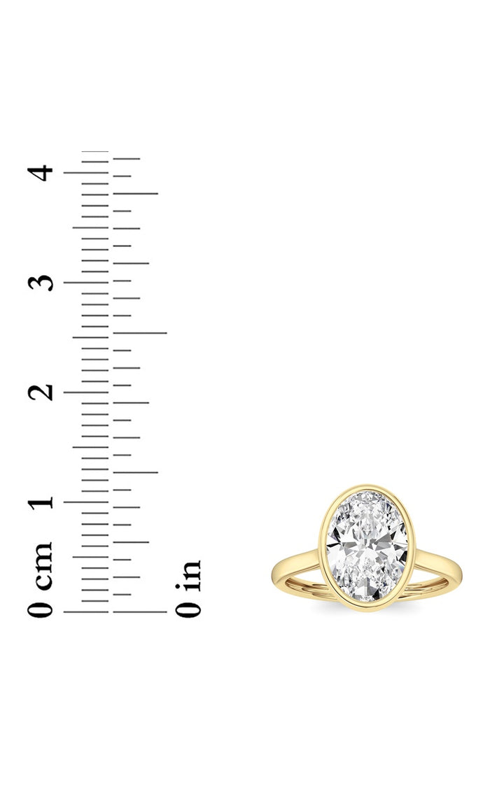 Oval Lab Grown Diamond (F/VS ) Ring in 14K Gold