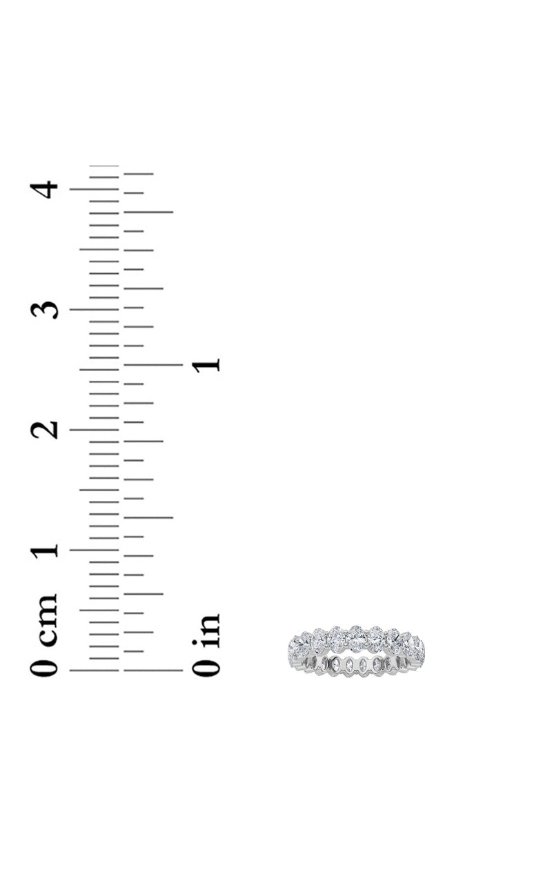 2.1Cttw Oval Shaped Lab Grown Diamond Split ProngEternity Ring in 14K Gold (F/VS)