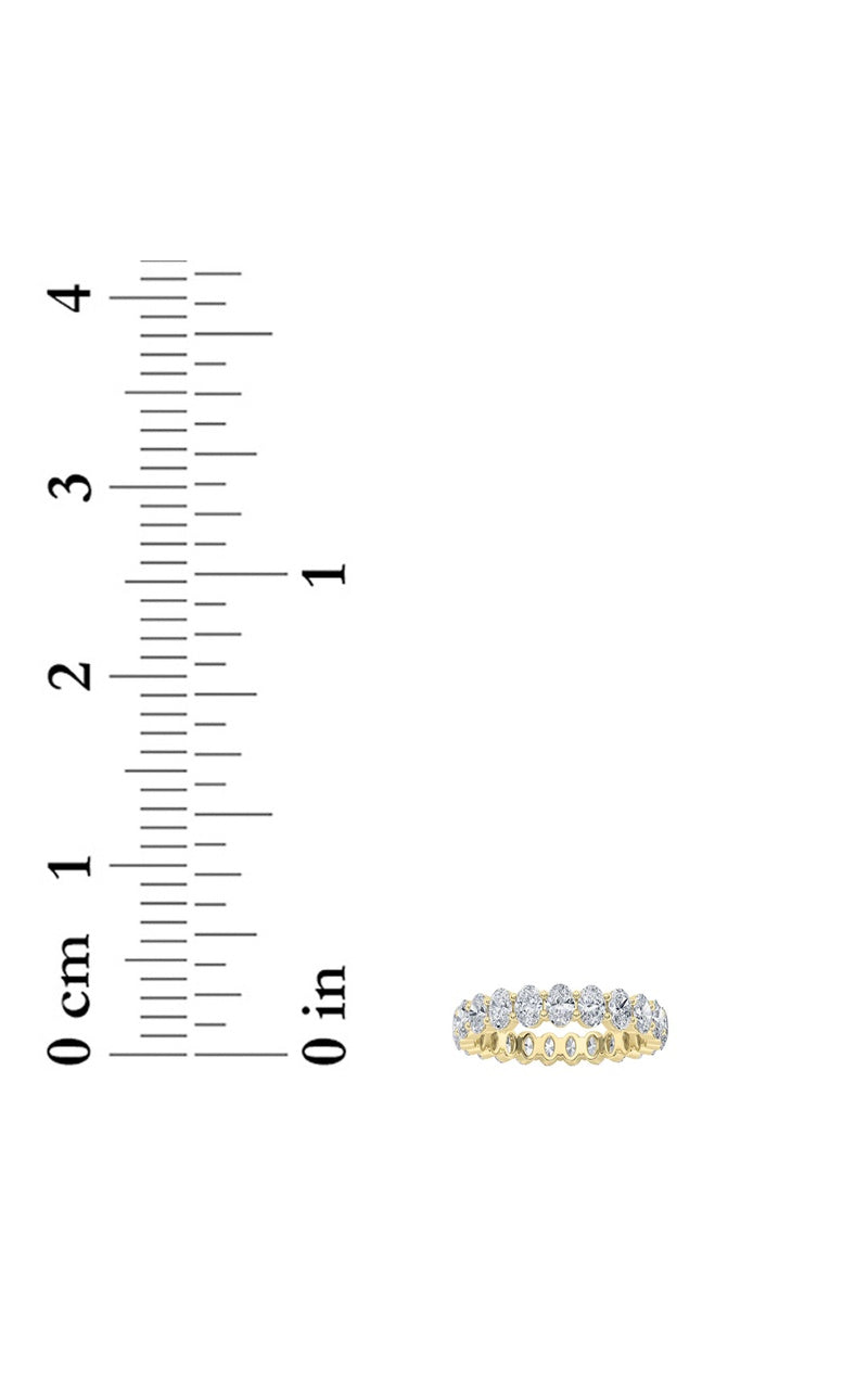 2.1Cttw Oval Shaped Lab Grown Diamond Split ProngEternity Ring in 14K Gold (F/VS)
