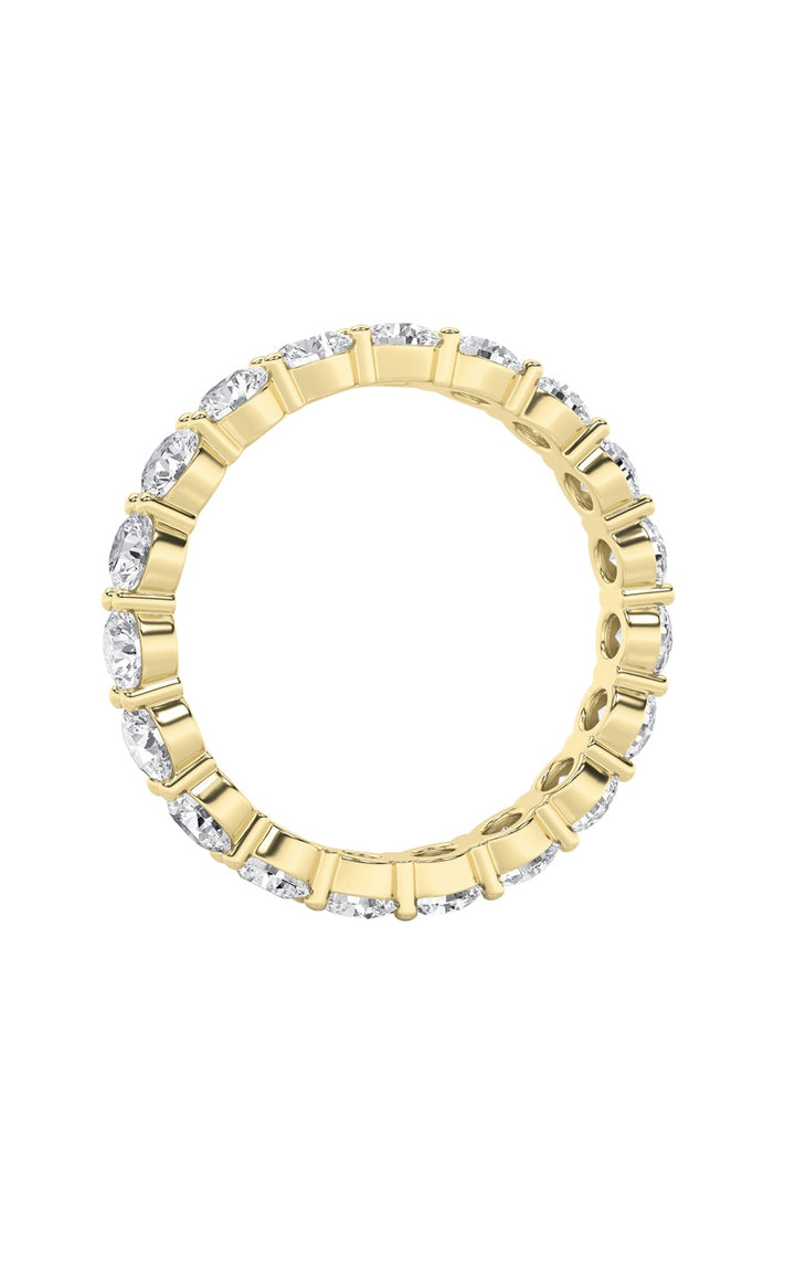 3.15Cttw Round Shaped Lab Grown Diamond Split Prong Eternity Ring in 14K Gold (F/VS)