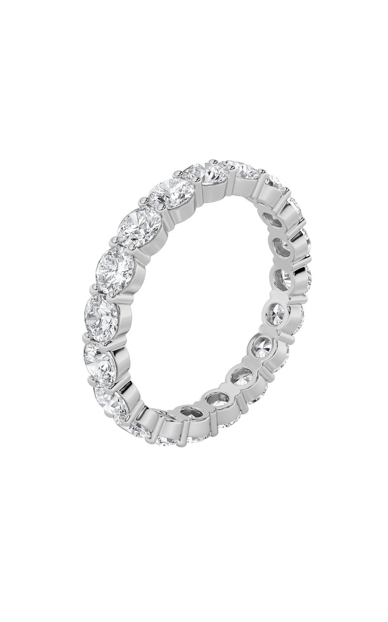 3.6Cttw Round Shaped Lab Grown Diamond Split Prong Eternity Ring in 14K Gold (F/VS)