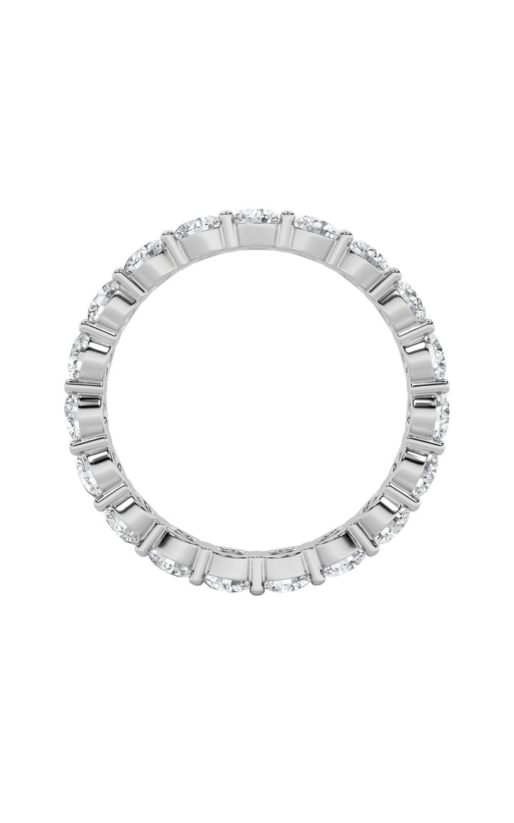3.6Cttw Round Shaped Lab Grown Diamond Split Prong Eternity Ring in 14K Gold (F/VS)