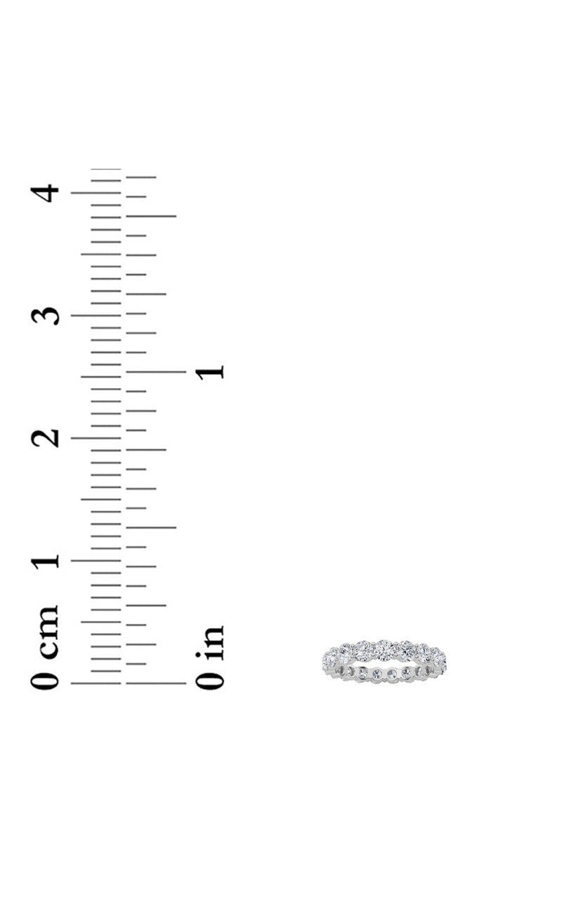 3.6Cttw Round Shaped Lab Grown Diamond Split Prong Eternity Ring in 14K Gold (F/VS)