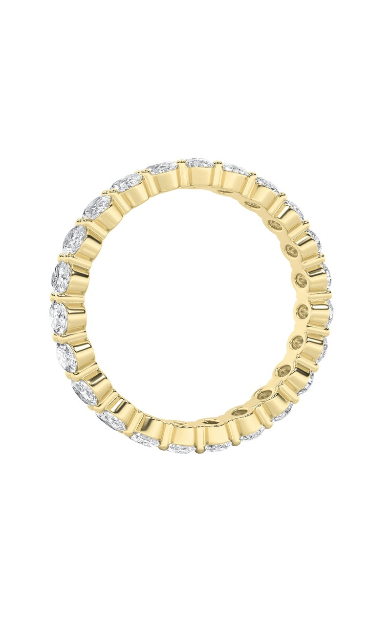 4.75Cttw Oval Shaped Lab Grown Diamond Split Prong Eternity Ring in 14K Gold (F/VS)