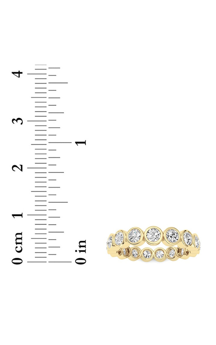 1.8Cttw Round Shaped Lab Grown Diamond (F/VS) Eternity Band Ring in 14K Gold